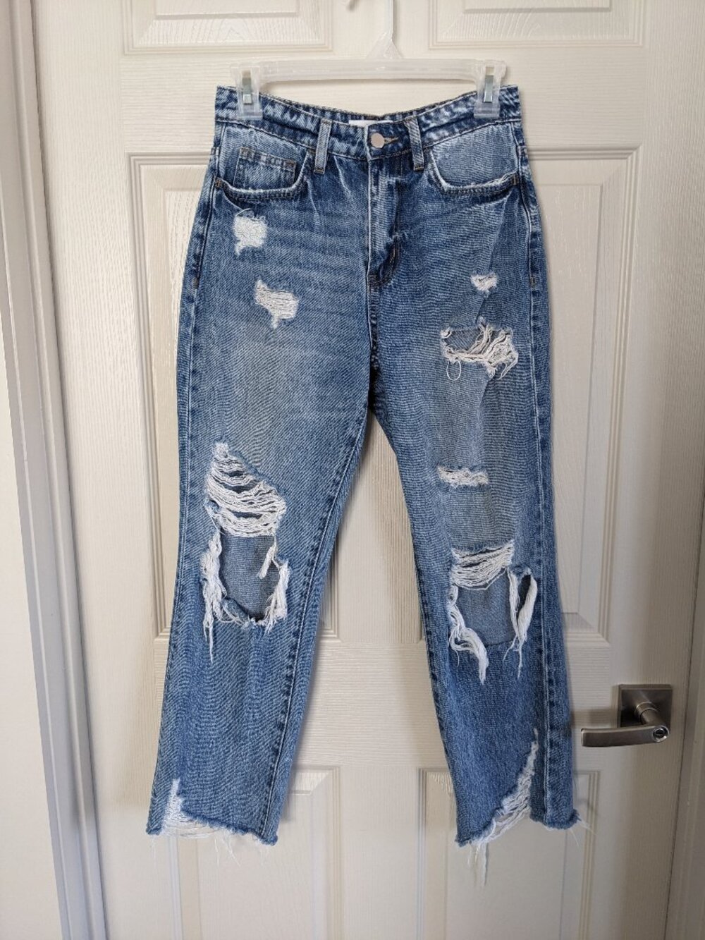 Flying Monkey Super High Rise Distressed Jeans Size 25 Quarter Wash